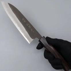 Shiro Kamo Aogami Super Kurouchi Santoku 16.5 cm