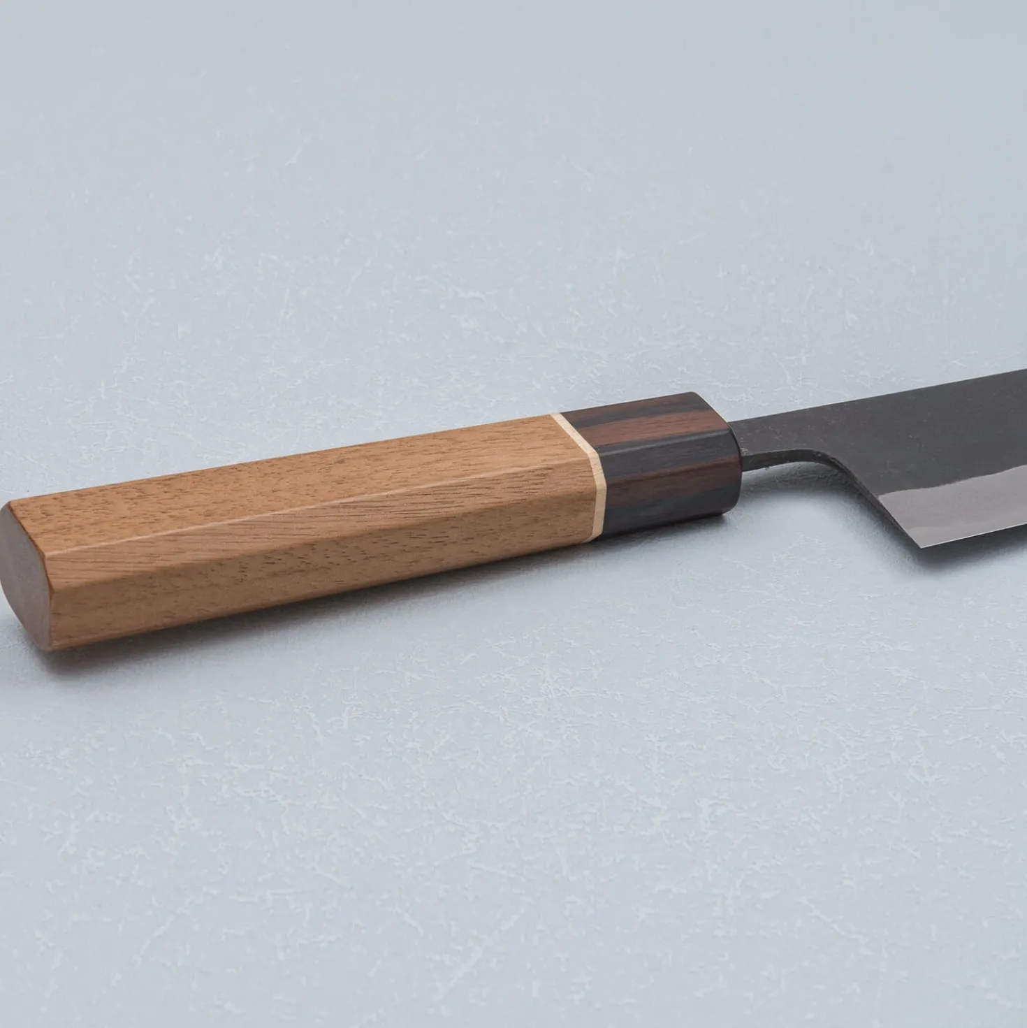 Shiro Kamo Aogami Super Kurouchi Walnut Gyuto 21 cm