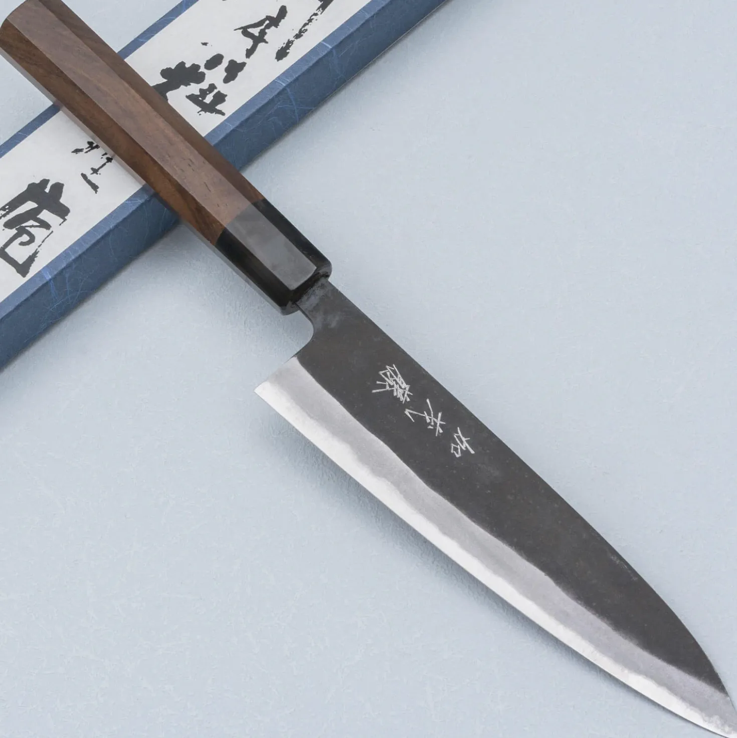 Shiro Kamo Aogami Super Walnut Petty 15 cm