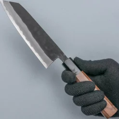 Shiro Kamo Aogami Super Walnut Bunka 17 cm