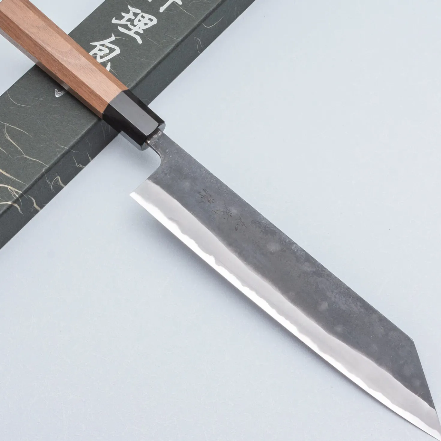 Shiro Kamo Aogami Super Walnut Kiritsuke 24 cm