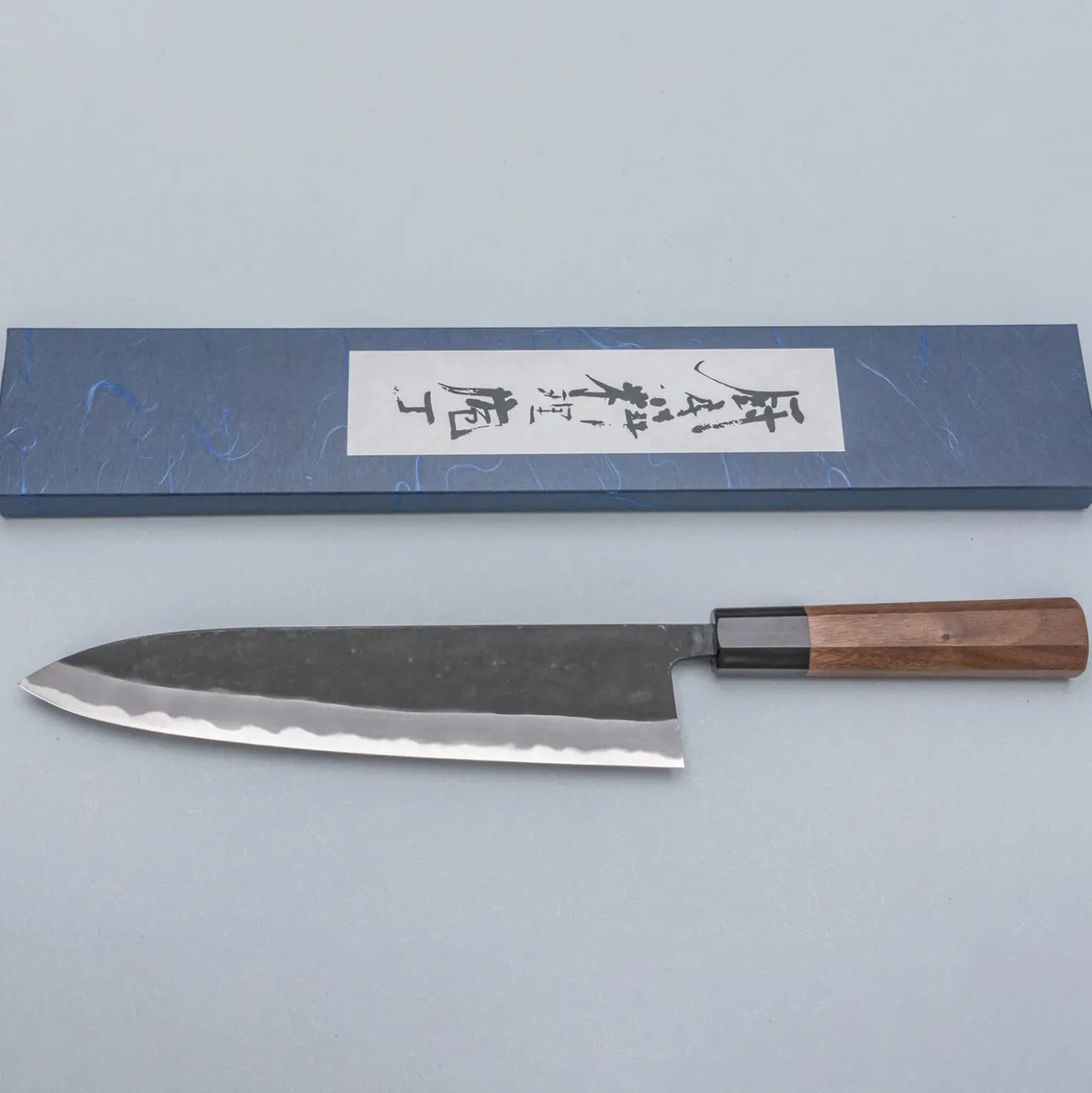 Shiro Kamo Aogami Super Walnut Gyuto 24 cm
