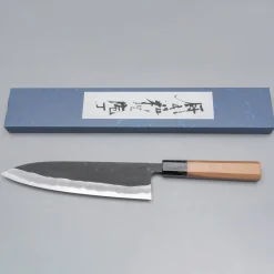 Shiro Kamo Aogami Super Walnut Gyuto 21 cm