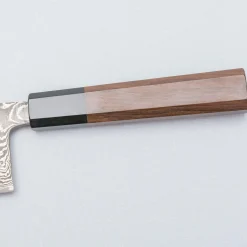 Shiro Kamo SG2 Damast Walnut Nakiri 18 cm