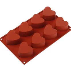 Silikomart Bakmat voor 8 Hartjes