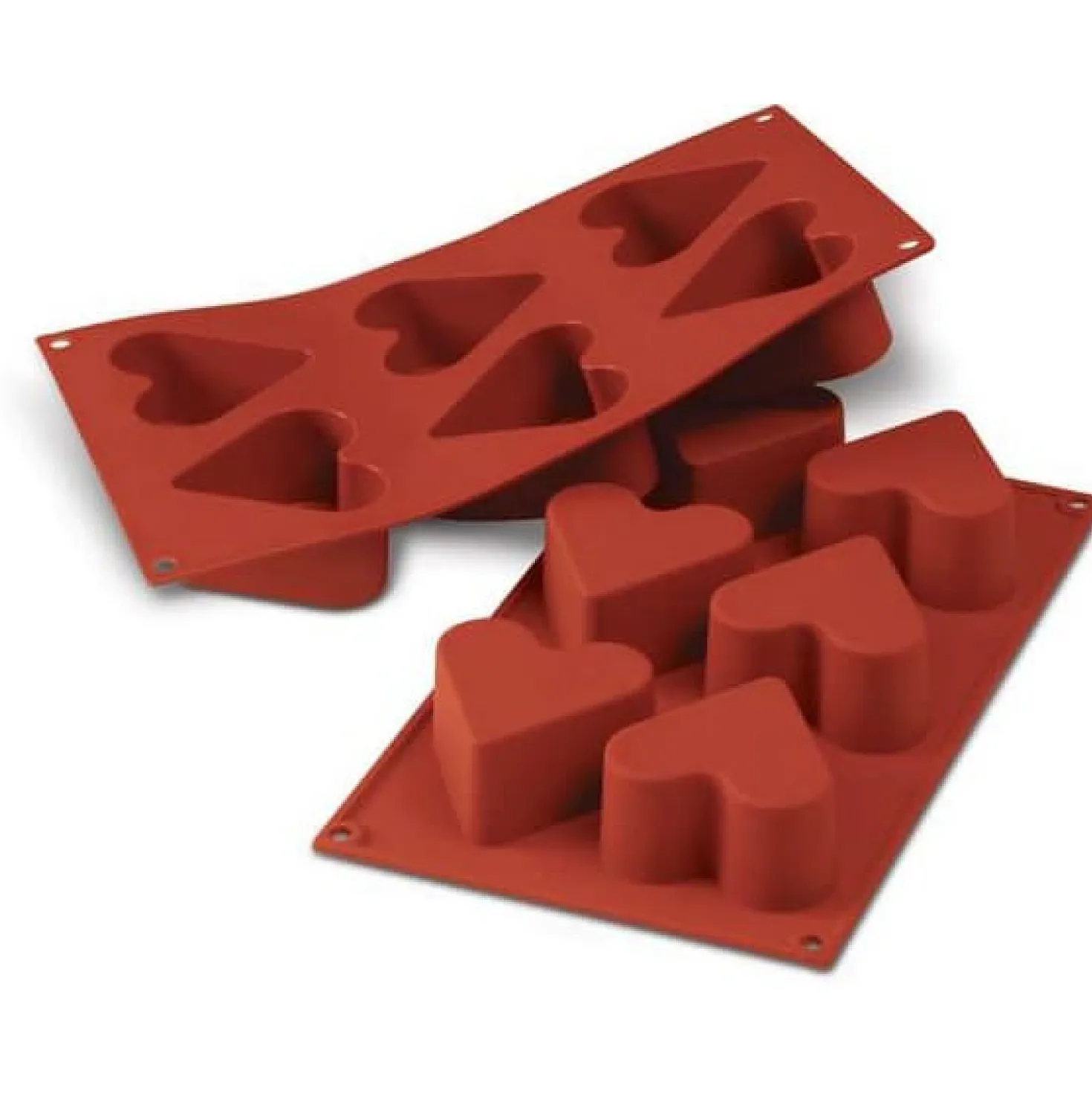 Silikomart Bakmat voor 6 Hartjes