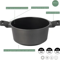 Sola Ceramic Deluxe Braadpan 24 cm
