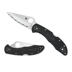 Spyderco Delica 4 Gekarteld Zakmes zwart C11SBK