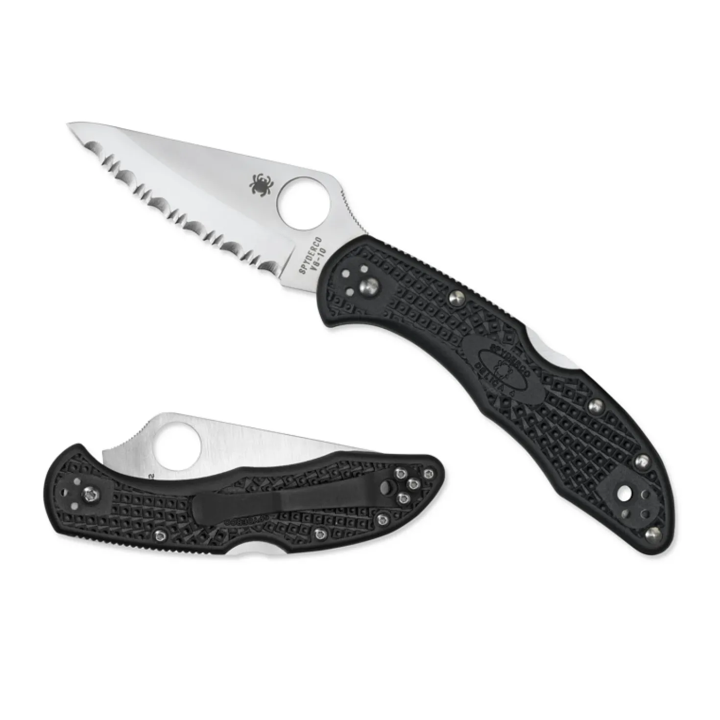 Spyderco Delica 4 Gekarteld Zakmes zwart C11SBK