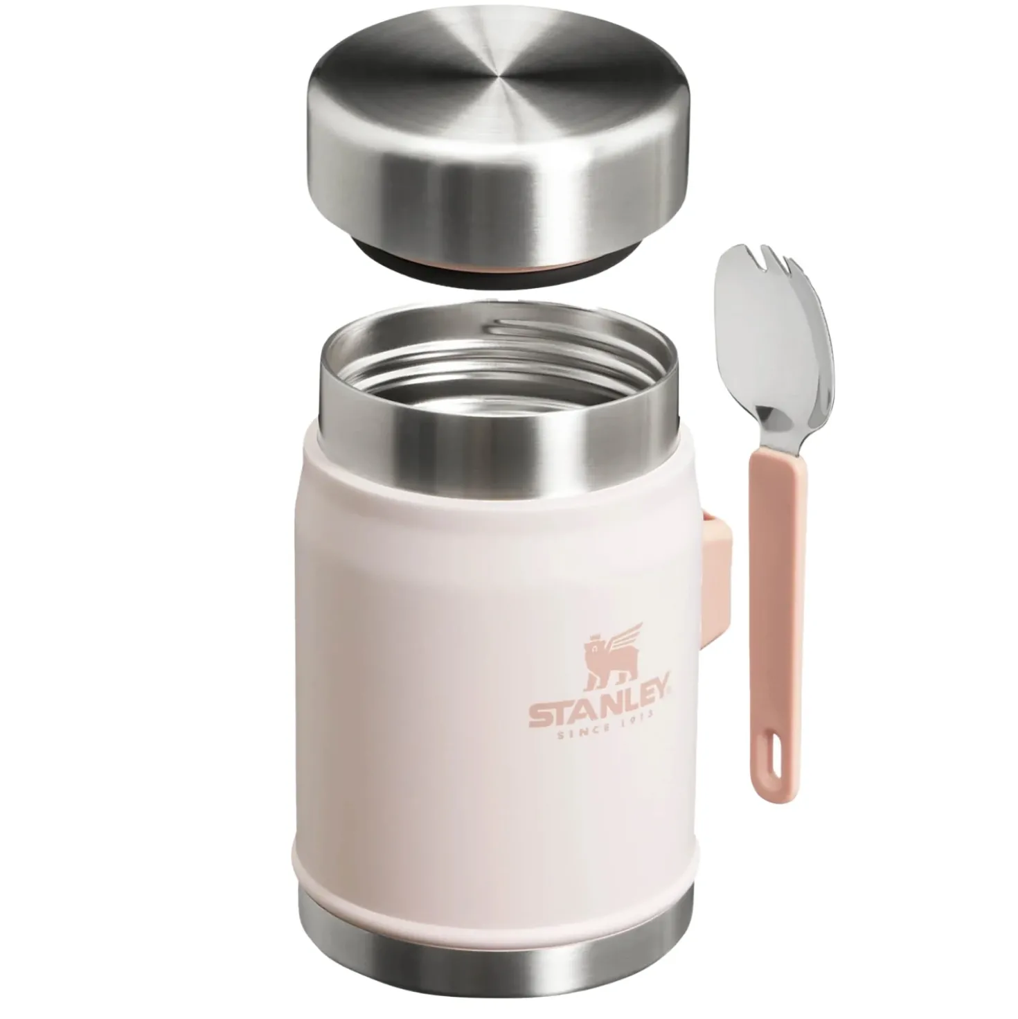 Stanley Adventure Vacuum Food Jar 400 ml + Spork Rose Quartz