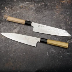 Sukenari Ginsan Damast Kiritsuke Magnolia 21 cm