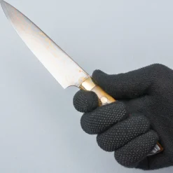 Takeshi Saji Aogami #2 Rainbow Cowhorn Petty 13 cm