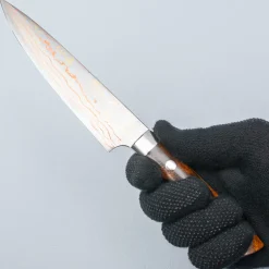 Takeshi Saji Aogami #2 Rainbow Ironwood Petty 13 cm