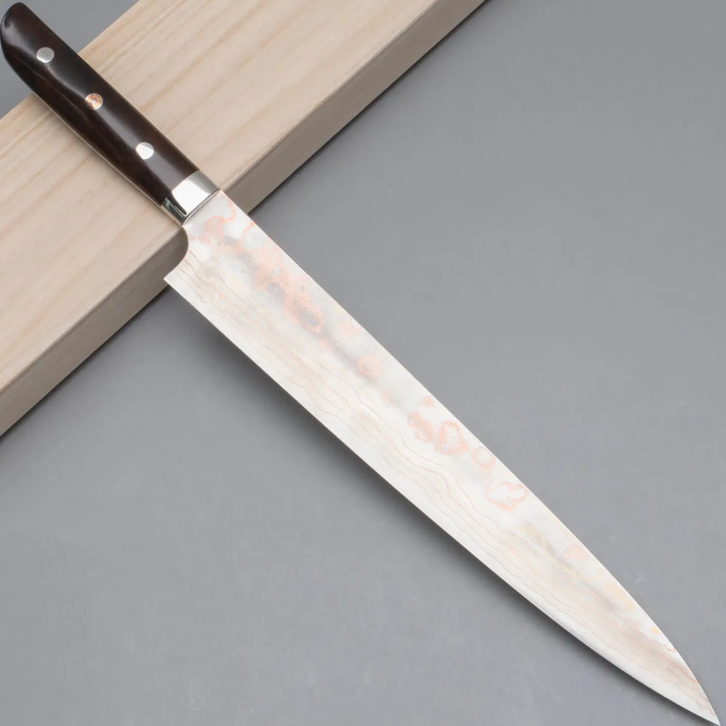 Takeshi Saji Rainbow Aogami Ironwood Sujihiki 27 cm