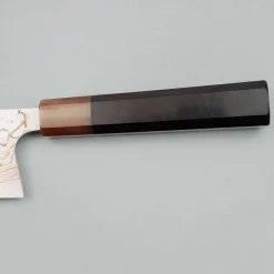 Takeshi Saji Rainbow Aogami Wa Ebony Hoorn Santoku