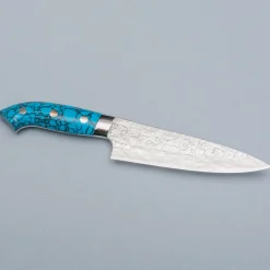 Takeshi Saji R2 Damast Turquiose Petty 13 cm