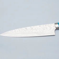 Takeshi Saji R2 Damast Turquiose Gyuto 21 cm