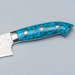 Takeshi Saji R2 Damast Turquiose Sujihiki 27 cm