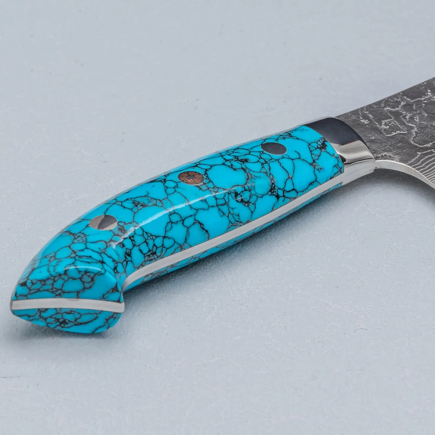 Takeshi Saji R2 Damast Turquiose Sujihiki 27 cm