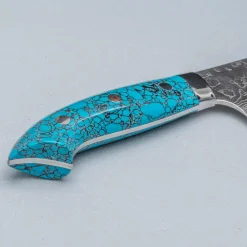 Takeshi Saji R2 Damast Turquiose Sujihiki 24 cm
