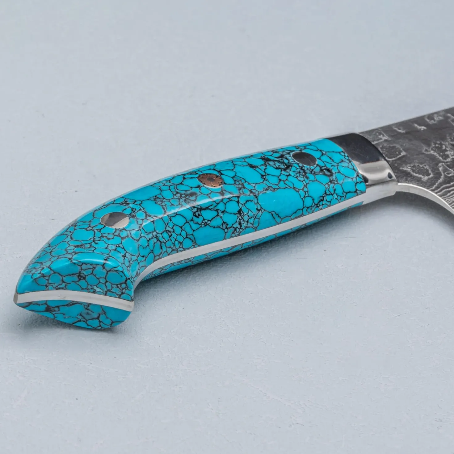 Takeshi Saji R2 Damast Turquiose Sujihiki 24 cm