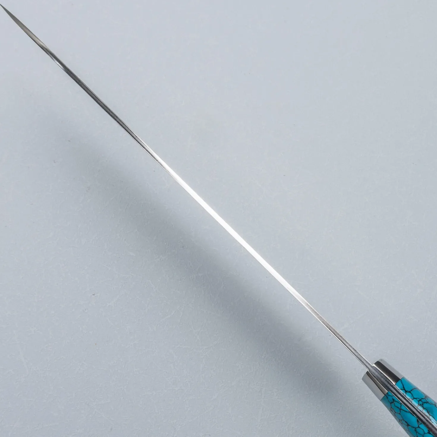 Takeshi Saji R2 Damast Turquiose Sujihiki 24 cm