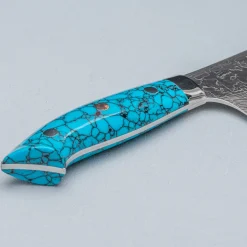 Takeshi Saji R2 Damast Turquiose Gyuto 24 cm