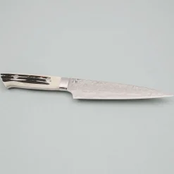 Takeshi Saji SG2 Diamond Damast Staghorn Petty 15 cm