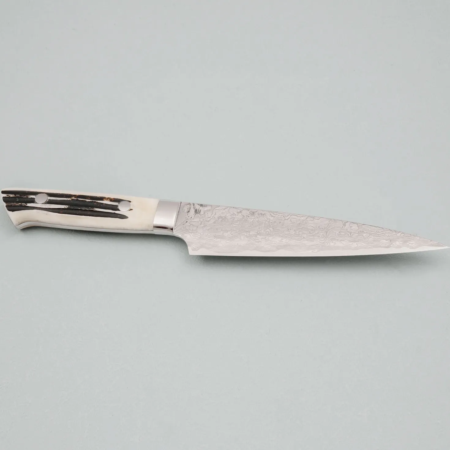 Takeshi Saji SG2 Diamond Damast Staghorn Petty 15 cm