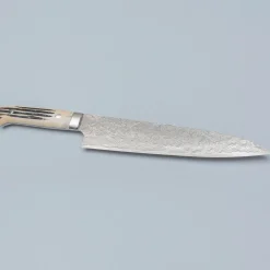 Takeshi Saji SG2 Diamond Damast Staghorn Gyuto 24 cm