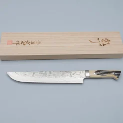 Takeshi Saji SG2 Diamond Damast Staghorn Sakimaru 24 cm