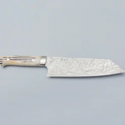 Takeshi Saji SG2 Diamond Damast Staghorn Bunka 18 cm
