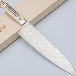 Takeshi Saji SG2 Diamond Damast Staghorn Gyuto 21 cm