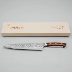 Takeshi Saji SG2 Diamond Damast Ironwood Gyuto 24 cm