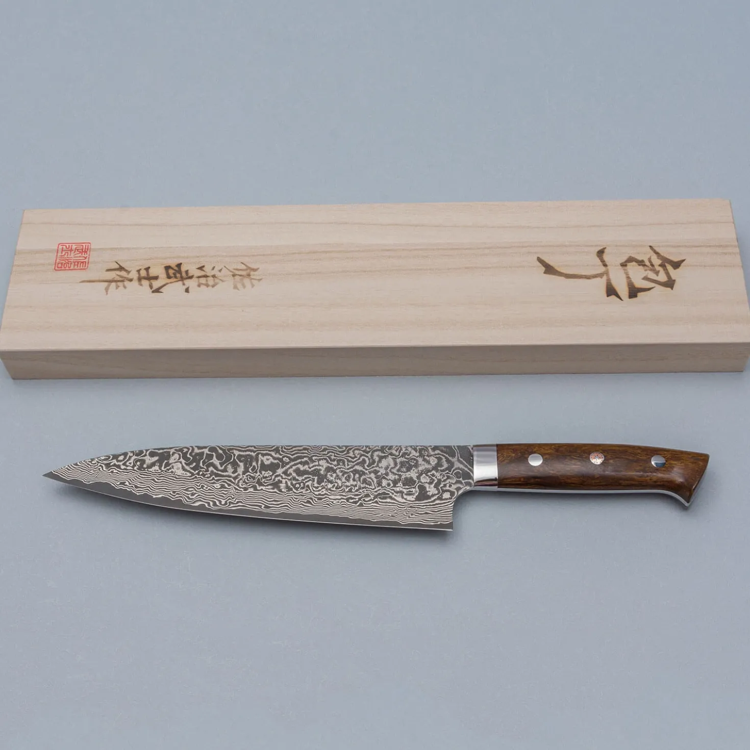 Takeshi Saji SG2 Nickel Damast Ironwood Gyuto 21 cm