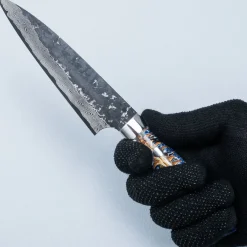 Takeshi Saji VG10 Cross Tsuchime Kurouchi Pinecone Petty 13.5 cm