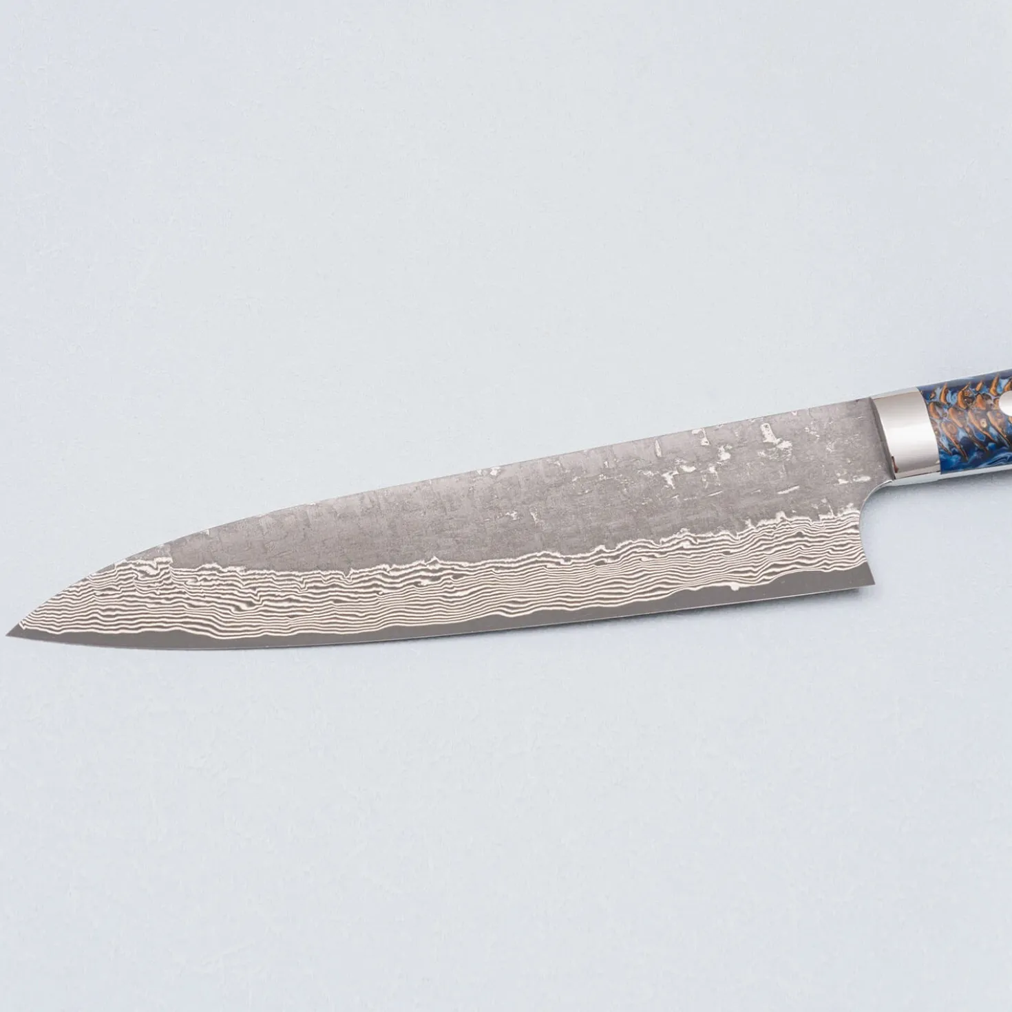 Takeshi Saji VG10 Cross Tsuchime Kurouchi Pinecone Gyuto 21 cm