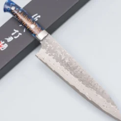 Takeshi Saji VG10 Cross Tsuchime Kurouchi Pinecone Gyuto 21 cm