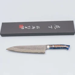Takeshi Saji VG10 Cross Tsuchime Kurouchi Pinecone Gyuto 21 cm