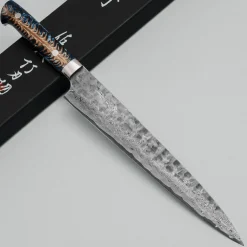 Takeshi Saji VG10 Cross Tsuchime Kurouchi Pinecone Sujihiki 24 cm