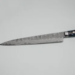 Takeshi Saji VG10 Cross Tsuchime Kurouchi Pinecone Sujihiki 24 cm