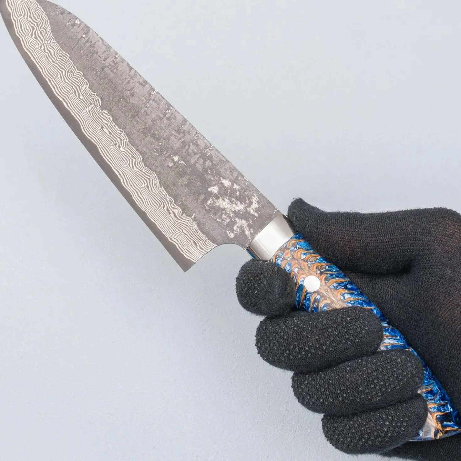 Takeshi Saji VG10 Cross Tsuchime Kurouchi Pinecone Santoku 18 cm