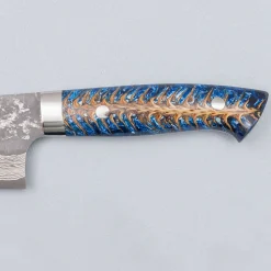 Takeshi Saji VG10 Cross Tsuchime Kurouchi Pinecone Santoku 18 cm