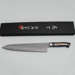 Takeshi Saji VG10 Cross Tsuchime Kurouchi Pinecone Gyuto 27 cm