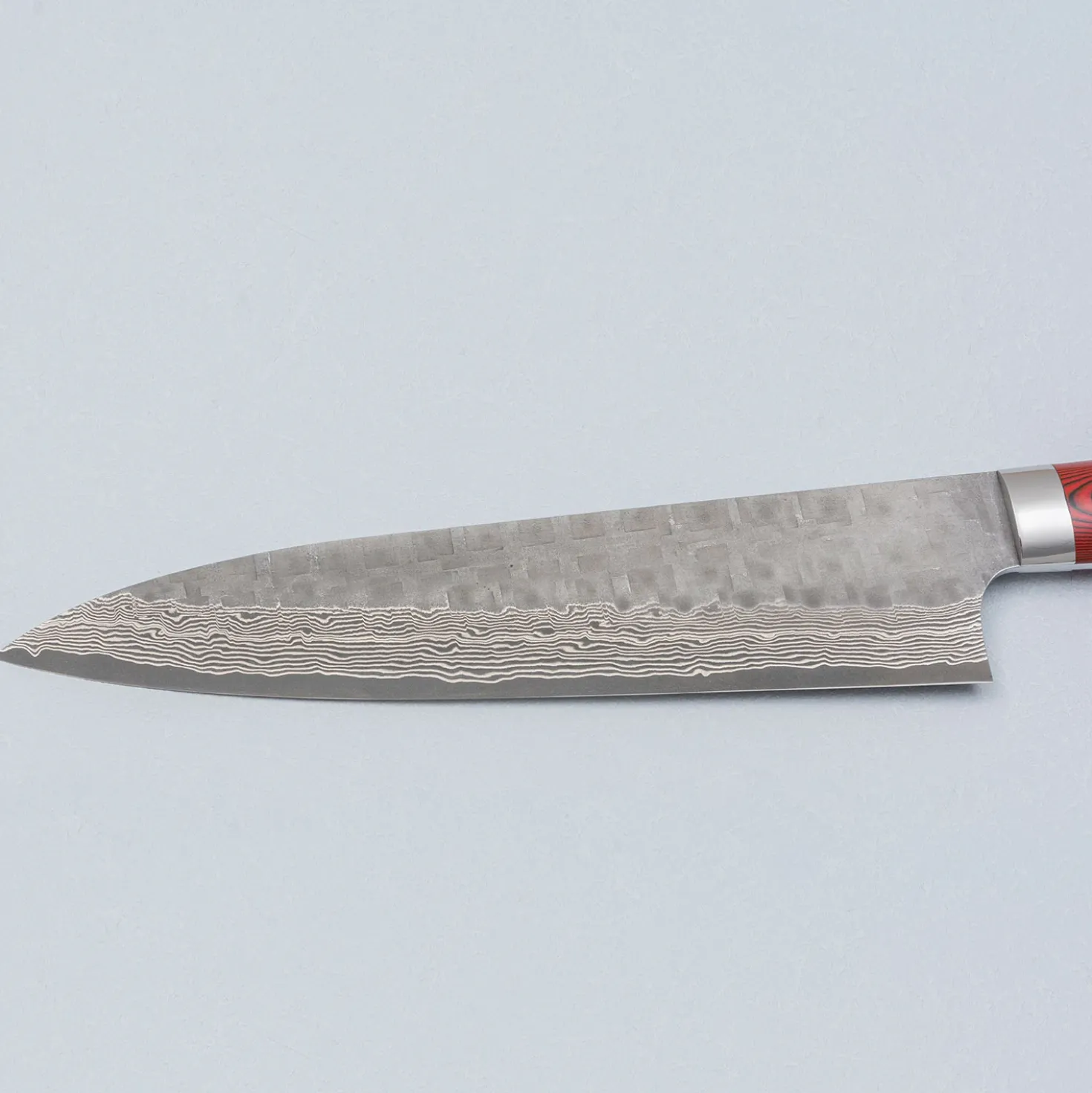 Takeshi Saji VG10 Cross Tsuchime Kurouchi Gyuto 21 cm