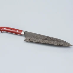 Takeshi Saji VG10 Cross Tsuchime Kurouchi Gyuto 21 cm