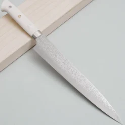 Takeshi Saji VG10 Diamond Finish Corian Sujihiki 24 cm