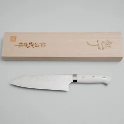 Takeshi Saji VG10 Diamond Finish Corian Santoku 18 cm