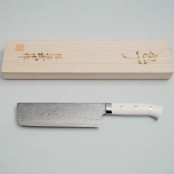 Takeshi Saji VG10 Diamond Finish Corian Nakiri 17 cm