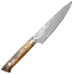Takeshi Saji VG10 Nickel Damast Staghorn Petty 13.5 cm